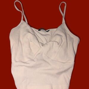 CREAM SPAGHETTI CROP TOP